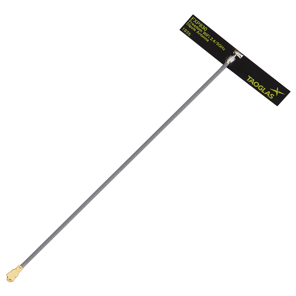 FXP830.07.0100C Wi-Fi 6E/7 flex PCB Antenna I-PEX MHF I (U.FL) 10cm
